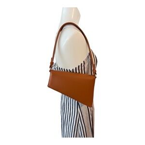 Madison West Mini Asymmetrical Tan Shoulder Bag